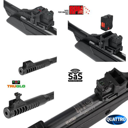 Wiatrówka Hatsan SpeedFire ze sprężyną gazową Vortex i tłumikiem 4.5 mmTG QE-C 