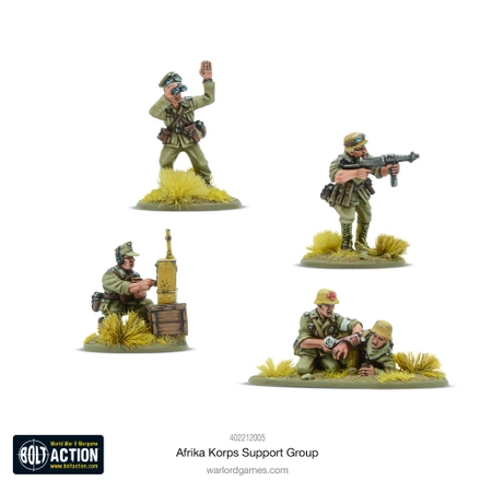 BOLT ACTION Afrika Korps Support Group (HQ, Mortar & MMG)