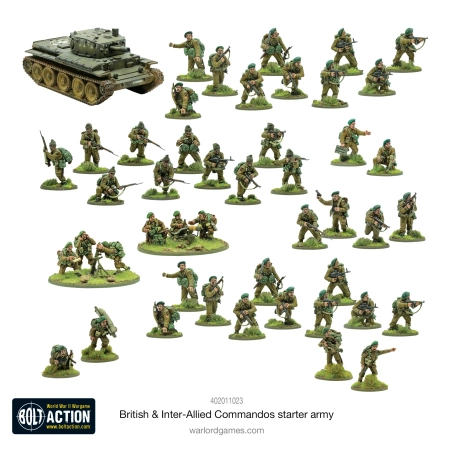 BOLT ACTION British & Inter-Allied Commandos starter army