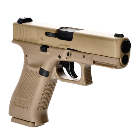 Pistolet wiatrówka Glock 19X blowback 4,5 mm coyote BB CO2