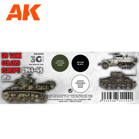 AK Interactive US TANK COLORS EUROPE 1944-45