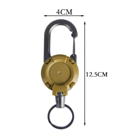 Brelok EDC z retraktorem Czarny OUTLANDRA