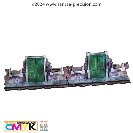 SARISSA PRECISION - Destroyed City Ground Floors - Straights x2 - Full Colour