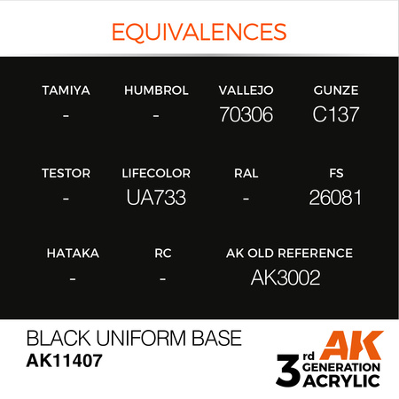 AK Interactive BLACK UNIFORM BASE – FIGURES