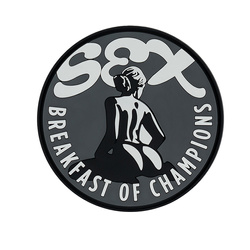 Naszywka 3D PVC Sex-breakfast of champions 101 INC