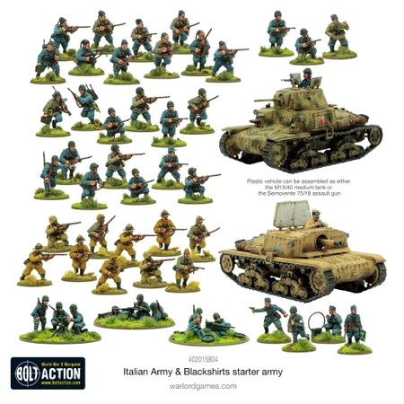 BOLT ACTION Italian Army & Blackshirts Starter Army