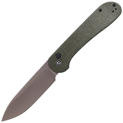 Nóż składany CIVIVI Button Lock Elementum Dark Green Micarta, Gray Stonewashed (C2103C)