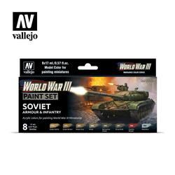 VALLEJO 70221 Zestaw World War III 8 farb - Soviet Armour & Infantry