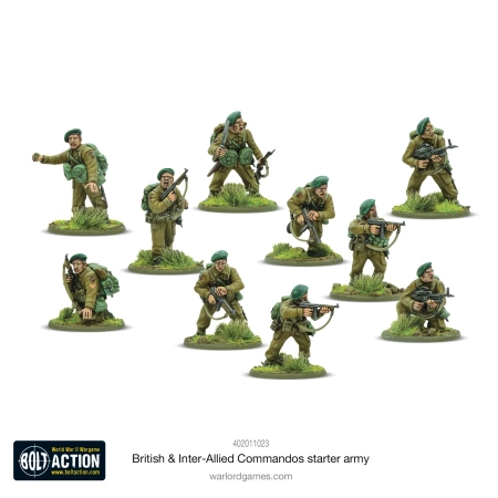 BOLT ACTION British & Inter-Allied Commandos starter army