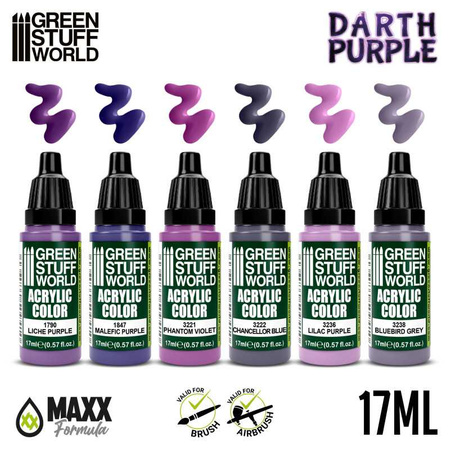 Green Stuff World Paint Set - Darth Purple