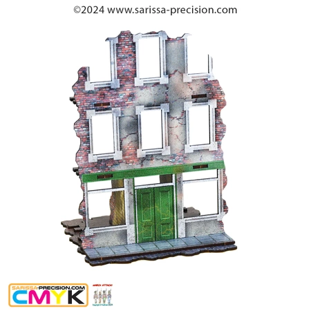 SARISSA PRECISION - Destroyed City Shop Front - Full Colour