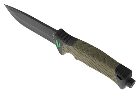 Nóż Taktyczny z Krzesiwem i Osełką Army Green BSH ADVENTURE