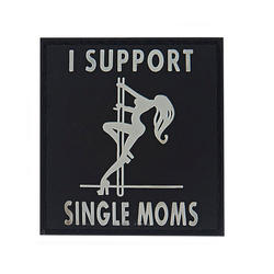 Naszywka 3D PVC I support single moms 101 INC