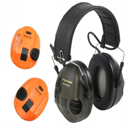 Ochronniki Słuchu SportTac Aktywne OLIVE / ORANGE Peltor