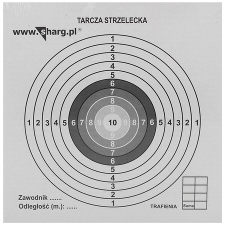 Tarcze strzeleckie 140mm x 140mm 100szt. Sharg