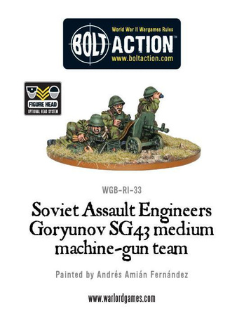 BOLT ACTION Soviet Assault Engineers SG43 MMG team