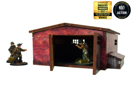 MICRO ART - WW2 NORMANDY LARGE BRICK SHED (28MM)