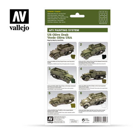 VALLEJO 78402 AFV Camouflage System: US Army Olive Drab Armour