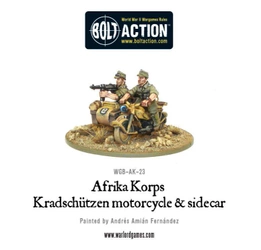 BOLT ACTION Afrika Korps Kradschutzen Motorcycle And Sidecar