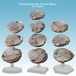 SpellCrow Stone Layers for 25 mm Bases