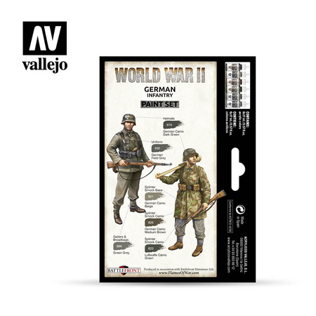 VALLEJO 70206 Zestaw World War II 6 farb - German Infantry