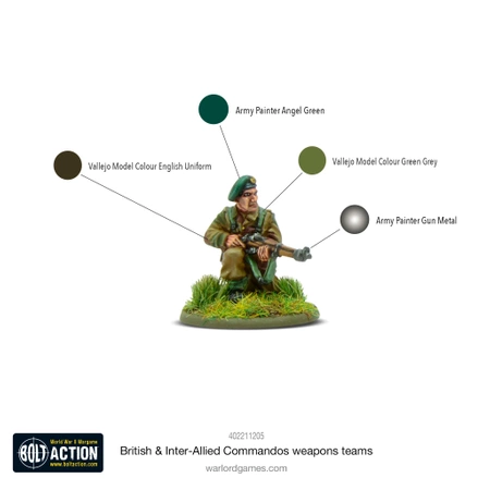 BOLT ACTION British & Inter-Allied Commandos weapons teams