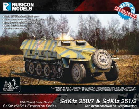 RUBICON 280043 - SdKfz 250/251 Expansion Set- SdKfz 250/7 & 251/2 Mortar Carrier