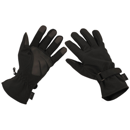 Rękawiczki softshell+skóra czarne Rozm.XXL MFH