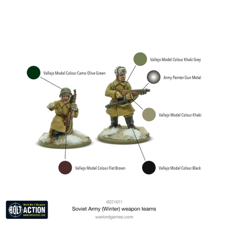 BOLT ACTION Soviet Army (Winter) weapons teams
