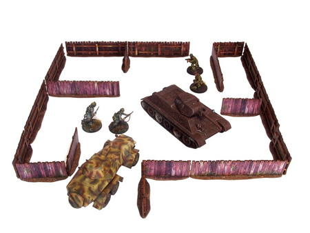 MICRO ART - WW2 Ostfront Village Low Fence (18) (28mm)