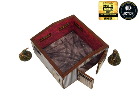 MICRO ART - WW2 NORMANDY LARGE TIN SHED (28MM)