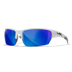 Okulary Wiley X Białe SAINT Polarized Blue Mirror