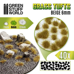 Green Stuff World Grass TUFTS - 6mm self-adhesive - BEIGE
