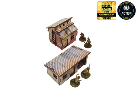 MICRO ART - WW2 NORMANDY SMALL SHEDS W. DOVECOTE (28MM)