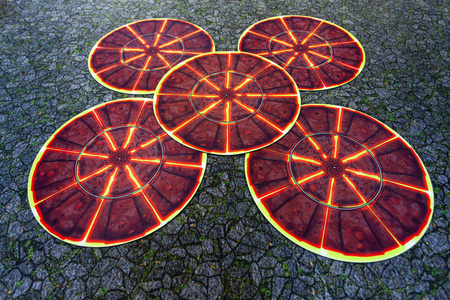 PLAYMATY Gumowe strefy do Age of Sigmar- Ogniste