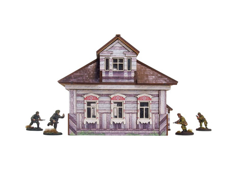 MICRO ART - WW2 Ostfront Village Whitewashed Dacha (1) (28mm)