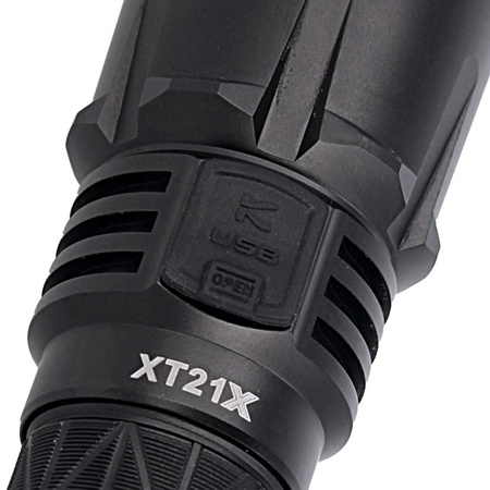 Latarka XT21X KLARUS 4000lm, 21700 / 5000mAh Powerful of X Tactical Flashlight Czarna