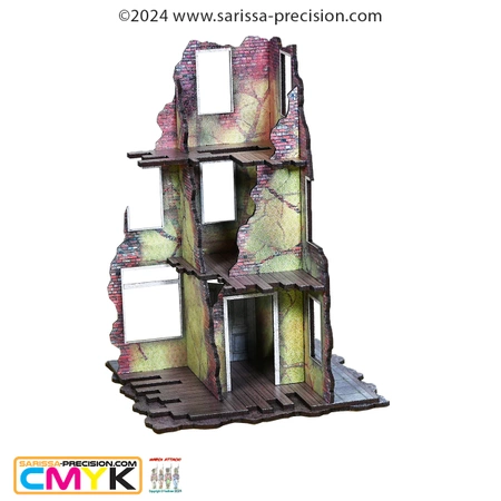 SARISSA PRECISION - Destroyed City Shop Corner - Full Colour