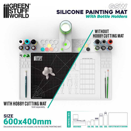 Green Stuff World Silicone Painting Mat with Edges