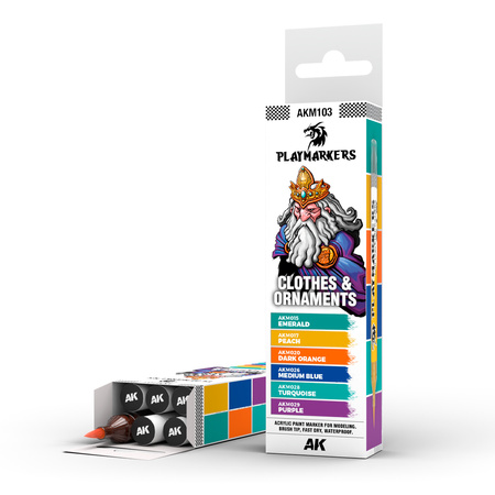 AK Interactive - CLOTHES & ORNAMENTS – PLAYMARKER SET