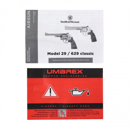 Rewolwer wiatrówka Smith&Wesson M29 4,5 mm 6,5" z kaburą ze skóry ekologicznej
