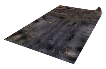 PLAYMATY Zrujnowane Miasto 72”x48” / 183x122 cm - jednostronna, antypoślizgowa mata materiałowa