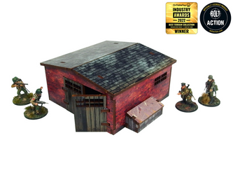 MICRO ART - WW2 NORMANDY LARGE BRICK SHED (28MM)