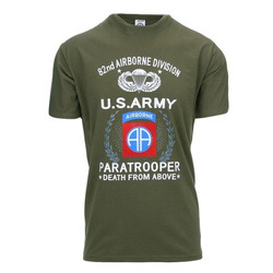 Podkoszulka T-shirt U.S.A. WWII Paratrooper 82ND Olive Fostex
