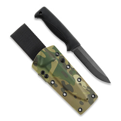 Nóż Peltonen Sissipuukko M07 Ranger Black PTFE - pochwa kydexowa Multicam FJP153