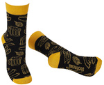Skarpety BENNONKY Beer czarno-żółte Bennon