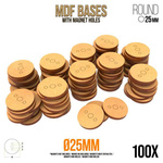 GSW - MDF Bases - Round 25 mm (Pack x100)
