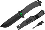 Nóż Taktyczny z Krzesiwem i Osełką Czarny BSH ADVENTURE